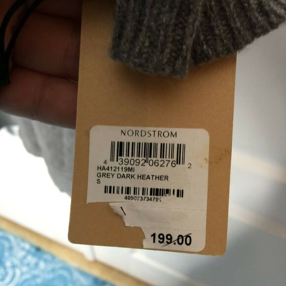 Halogen Wool & Cashmere Long Cardigan Long Sleeves Front Welt Pockets Small NWT - Picture 5 of 7